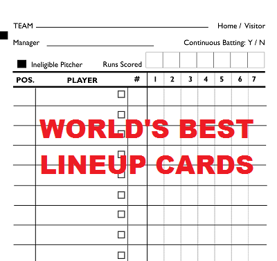 World’s Best Lineup Cards